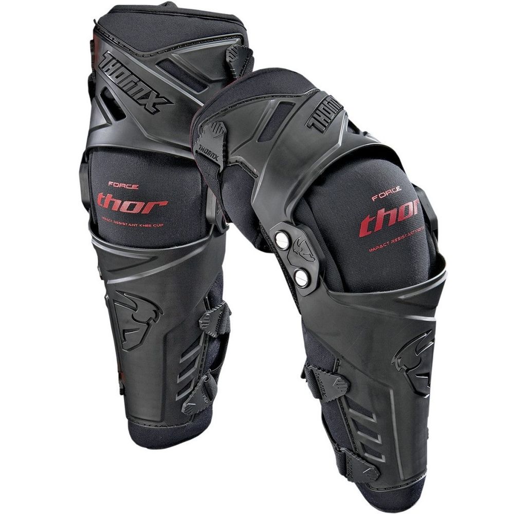 Мотонаколенники - THOR FORCE KNEE GUARD (черные)