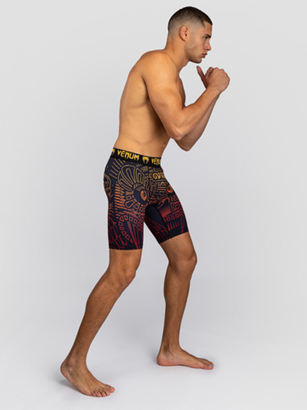 Шорты компрессионные Venum Quetzal Fury Black/Fury Red/Tangerine