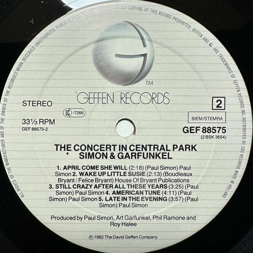 Simon And Garfunkel - The Concert In Central Park 2LP (Европа 1982г.)