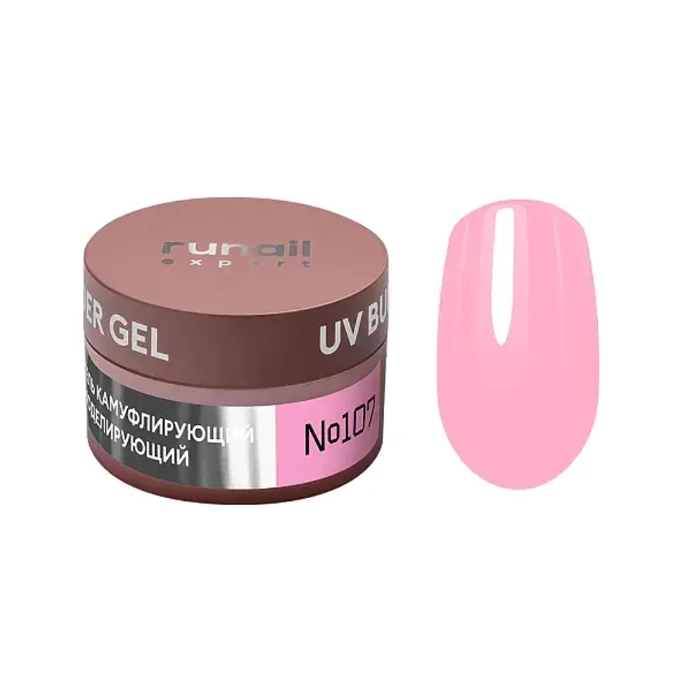 Runail Expert Гель моделирующий UV BUILDER GEL №107 нежно-розовый, 50г банка