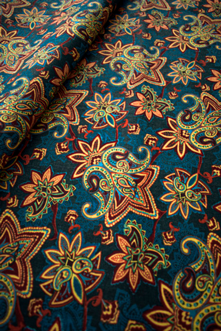 Ткань бязь плательная, рис. " Восточные мотивы", ширина 150 см, арт. 911