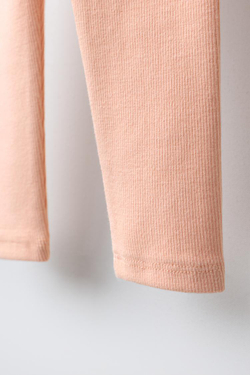 ZARA ЛЕГИНСЫ В РУБЧИК С НАШИВКОЙ, МАНДАРИНОВЫЙ