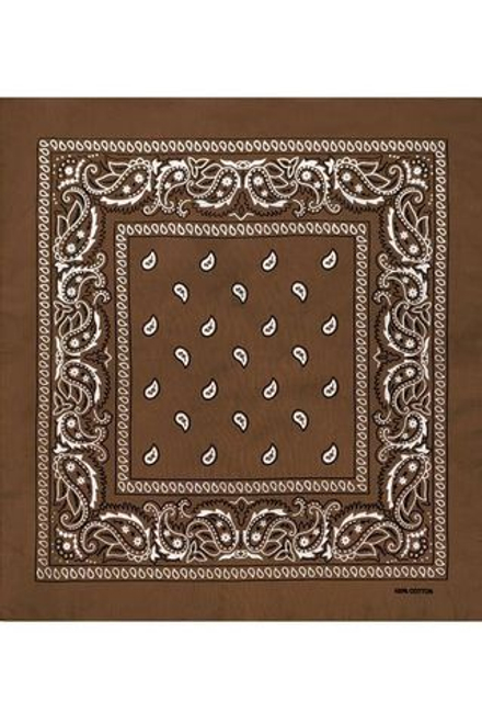 Бандана коричневая пейсли огурцы