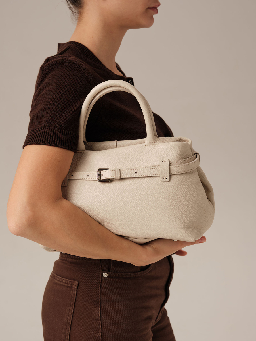 Кожаная сумка DBR Muse 31399 светлый крем