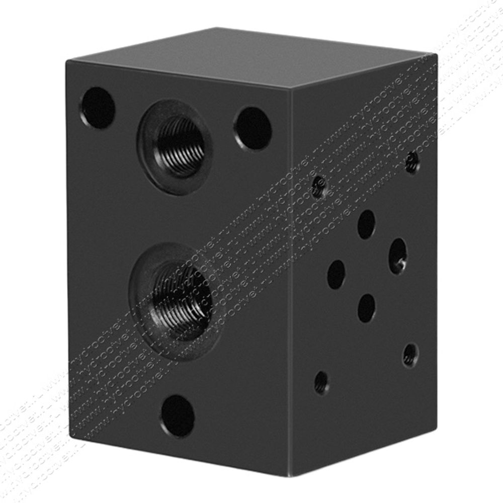 ML31-ST - Одноместная стальная плита для батарейного монтажа клапанов Ду6 (DN6 - CETOP03)