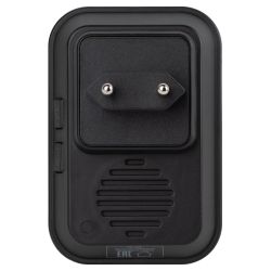 Звонок дверной ЭРА С97 беспроводной, от сети, черный, 60 мелодий