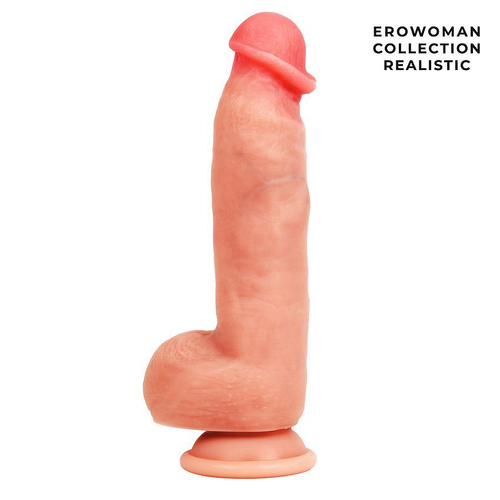 Фаллоимитатор Erowoman‑Eroman Мощный на присоске, 17 см