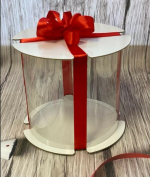 Коробка - тубус для торта 24х24 см белая