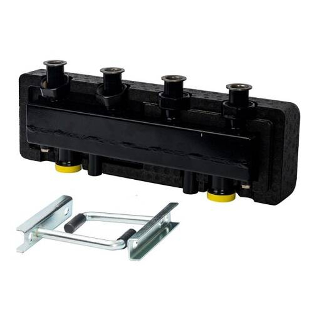 Коллектор с гидроразделителем STOUT DN25 - 1"1/2 на 2 контура 1"1/2 (черная сталь)