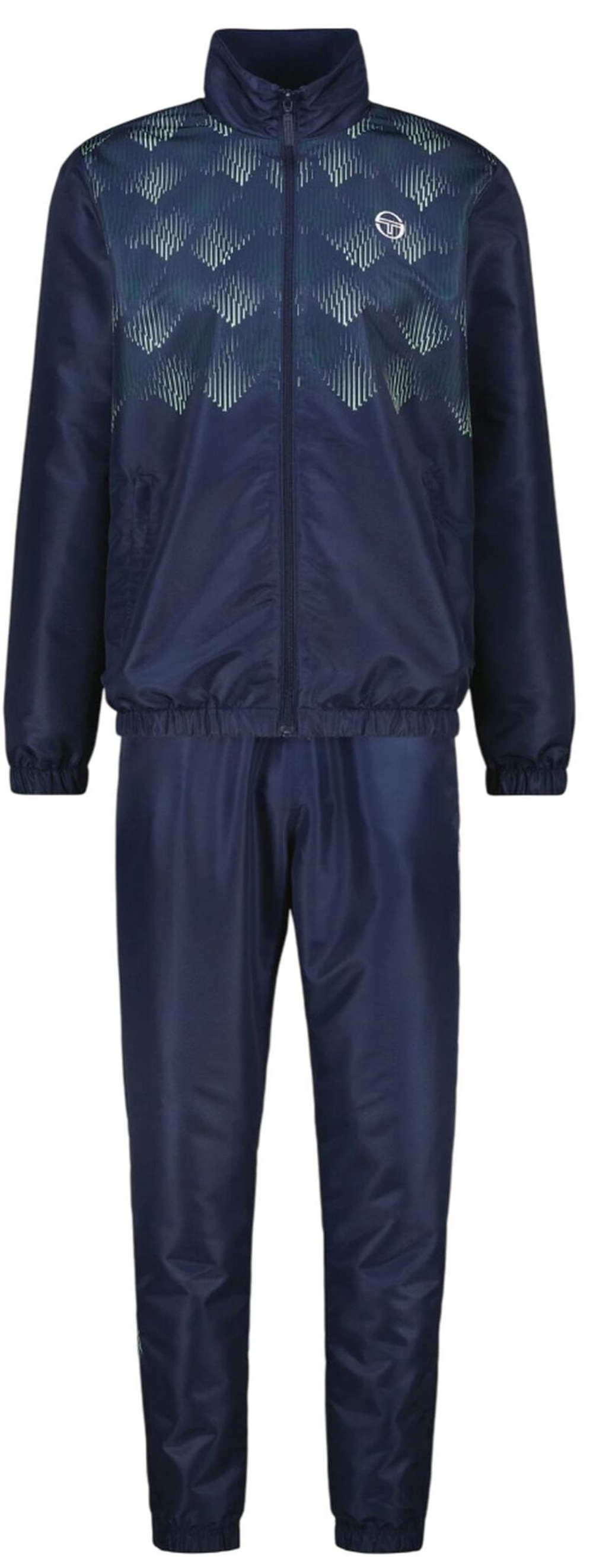 Мужской теннисный костюм Sergio Tacchini Punte - темно-синий/дымчатый