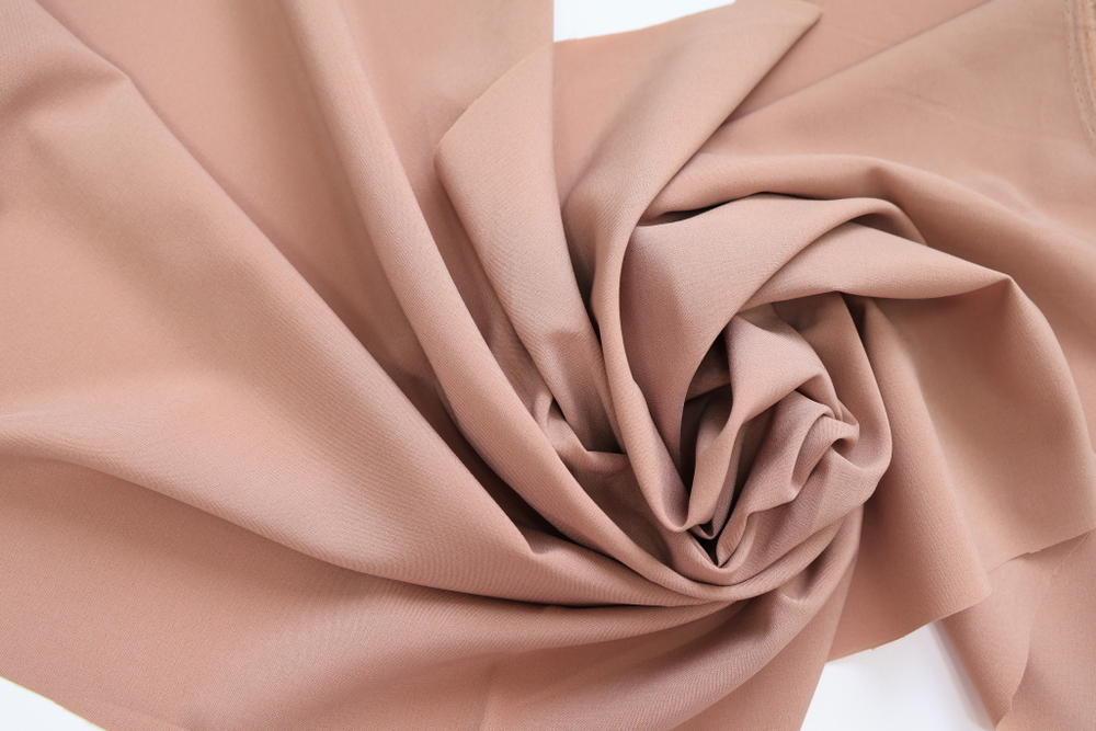 Вискоза розово-бежевая однотонная
