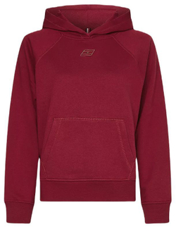 Женская теннисная куртка Tommy Hilfiger Relaxed Soft Modal Fleece HWK - rouge
