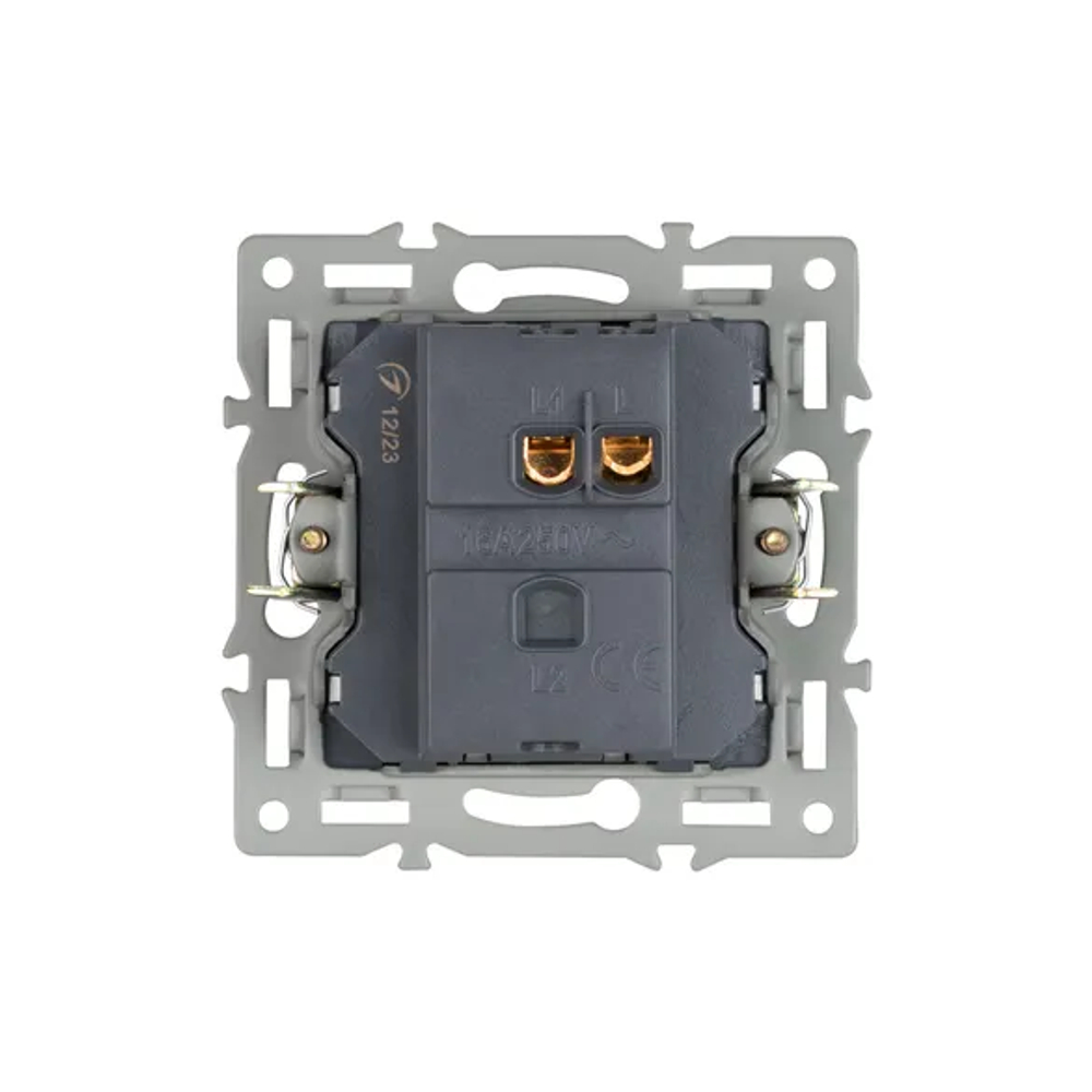 Механизм выключателя одноклавишный непроходной SWT-MK01-PL-WH (250V, 16A) (Arlight, -) 043710