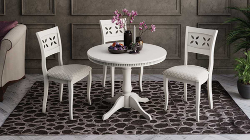 Орландо Т1 Стол обеденный исп.2 (Белый матовый) ТриЯ