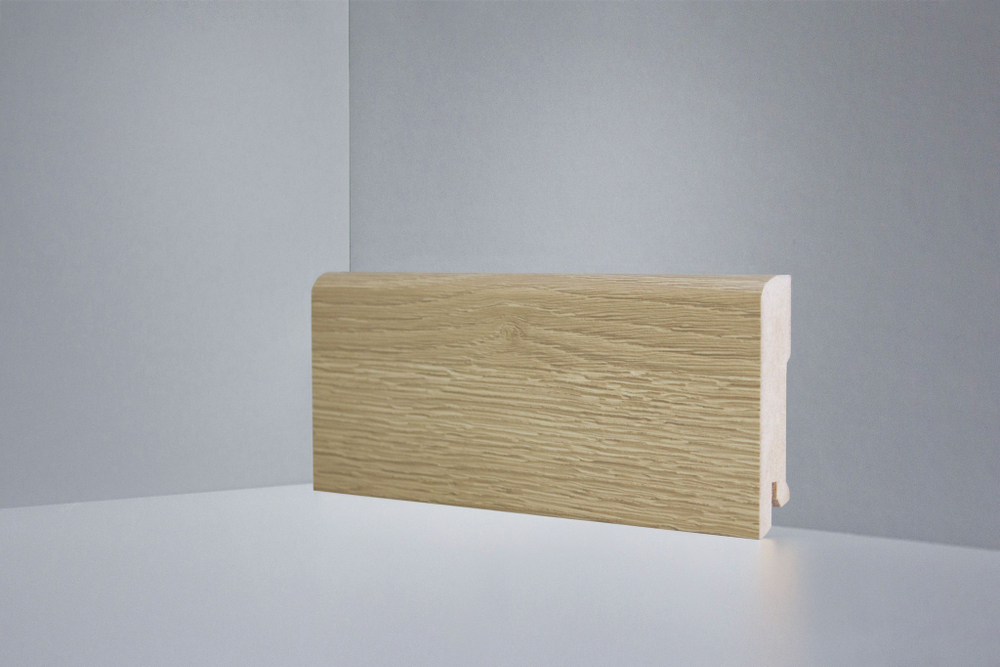 Плинтус напольный дуб натуральный брашированный МДФ B202-09 Deartio / Ликорн 80x16x2050 мм