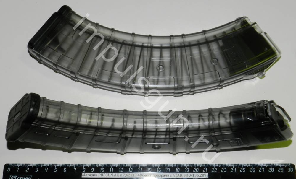 Магазин PufGun для ВПО-136, 7,62×39, 40 патронов, прозрачный