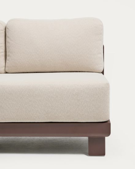 Трехместный диван Nerano из коричневого алюминия, 208 см