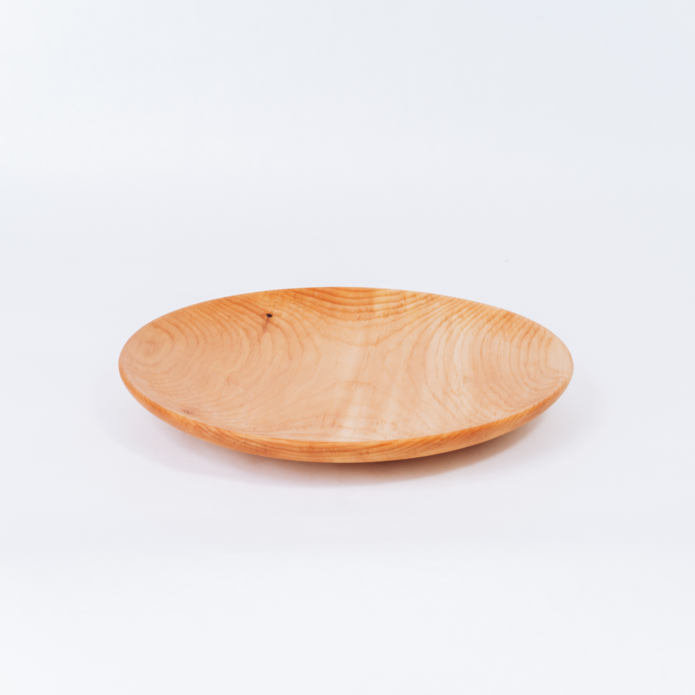 Деревянная плоская тарелка Art of Siberia из дерева сибирский кедр T131