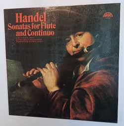 Винтажная виниловая пластинка LP Georg Friedrich Handel, Jiri Valek, Josef Hala, Frantisek Slama Handel Sonatas For Flute And Continuo 2LP (Чехословакия 1975)