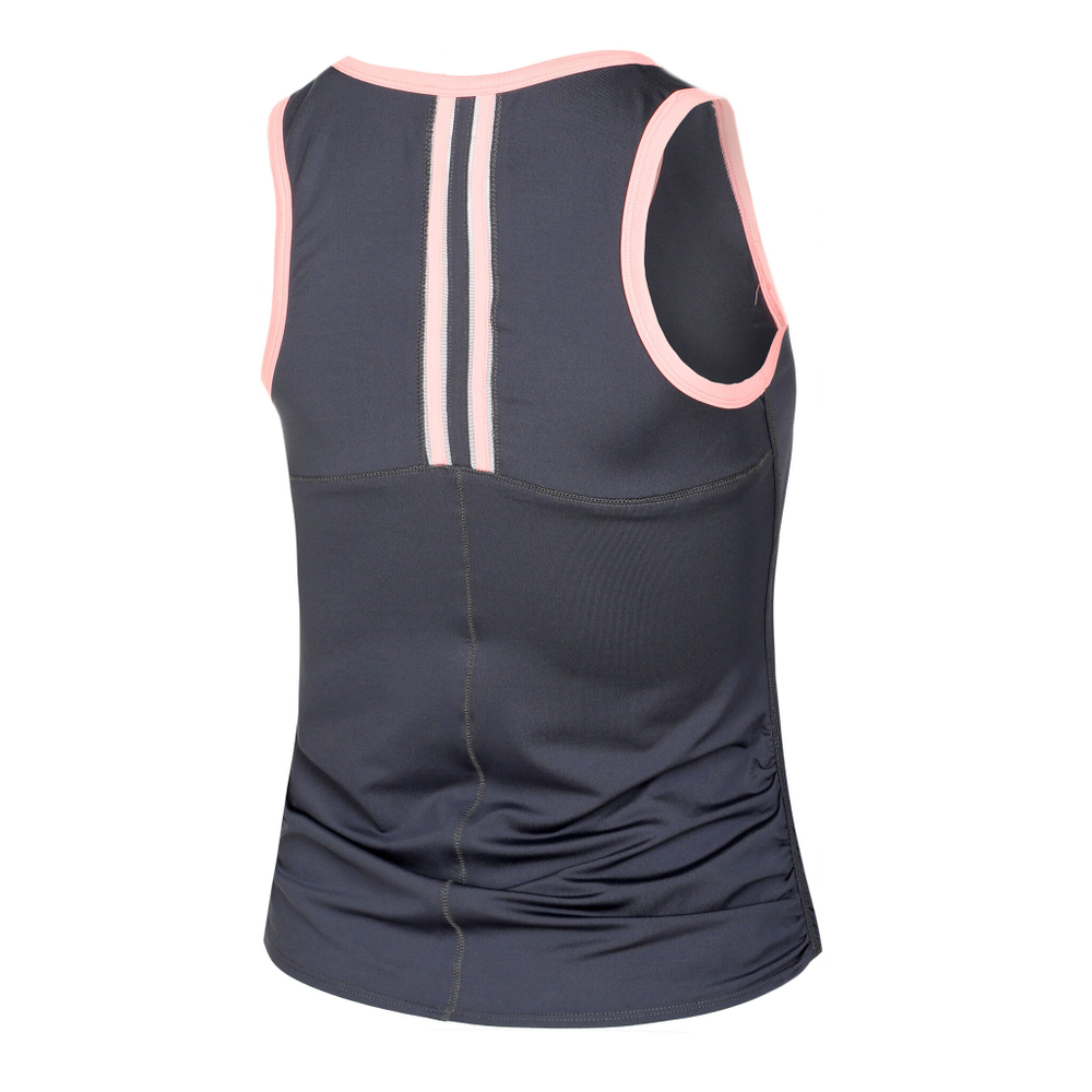 Женская теннисная майка Lucky in Love Olympian V-Neck Tank Top Women - Dark Grey, Apricot