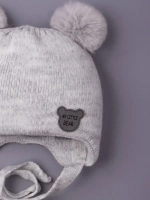 Шапка детская зимняя вязаная с ушками