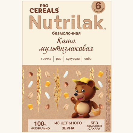 Каша безмолочная мультизлаковая Procereals Nutrilak 200г с 6 месяцев