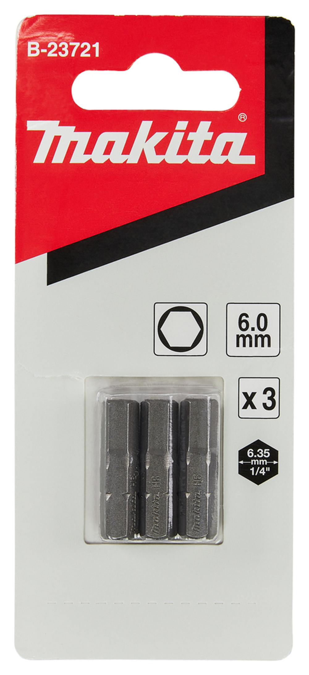 Насадка HEX6.0, 25 мм, C-form, 3 шт. Makita