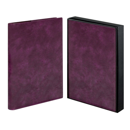 Ежедневник недатированный ESCALADA, А5+, 160 л., арт. 70582/ 10 ФЛАНСТЕР БОРДОВЫЙ (кожзам: 175х245 мм, мягкий переплёт, запаянный край, съёмная обложка, материал обложки: искусственная кожа "Фланстэр"; способ крепления блока: вставной блок, ниткошвей