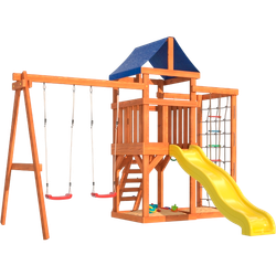 Детская площадка Fun Land с сеткой стенкой и качелями