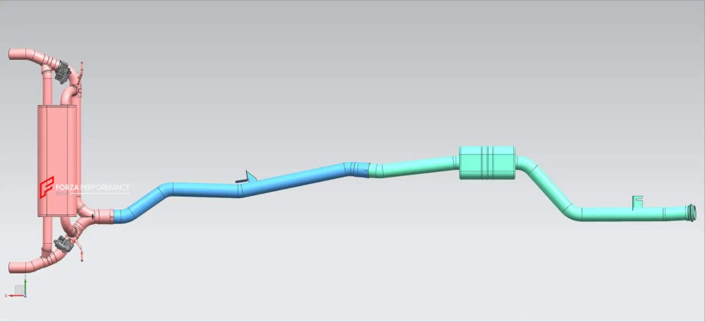 Выхлопная система с заслонками для BMW 7 Series 740Li 2019-2023 3.0T БМВ
