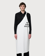 MM6 MAISON MARGIELA ТОП-ФАРТУК МУЖСКОЙ БЕЛЫЙ С ПРИНТОМ