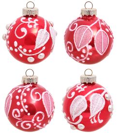 Элита НФШ-1094/1 Набор ел.украшений Шар 4шт «Черемуха» 55 мм