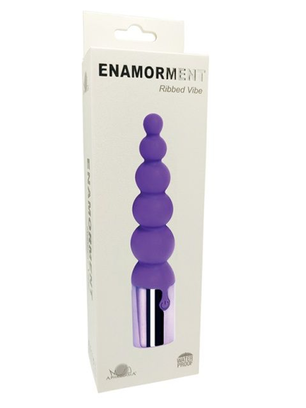 Черный вибратор-ёлочка Enamorment Ribbed Vibe - 18,2 см. (Цвет: черный)