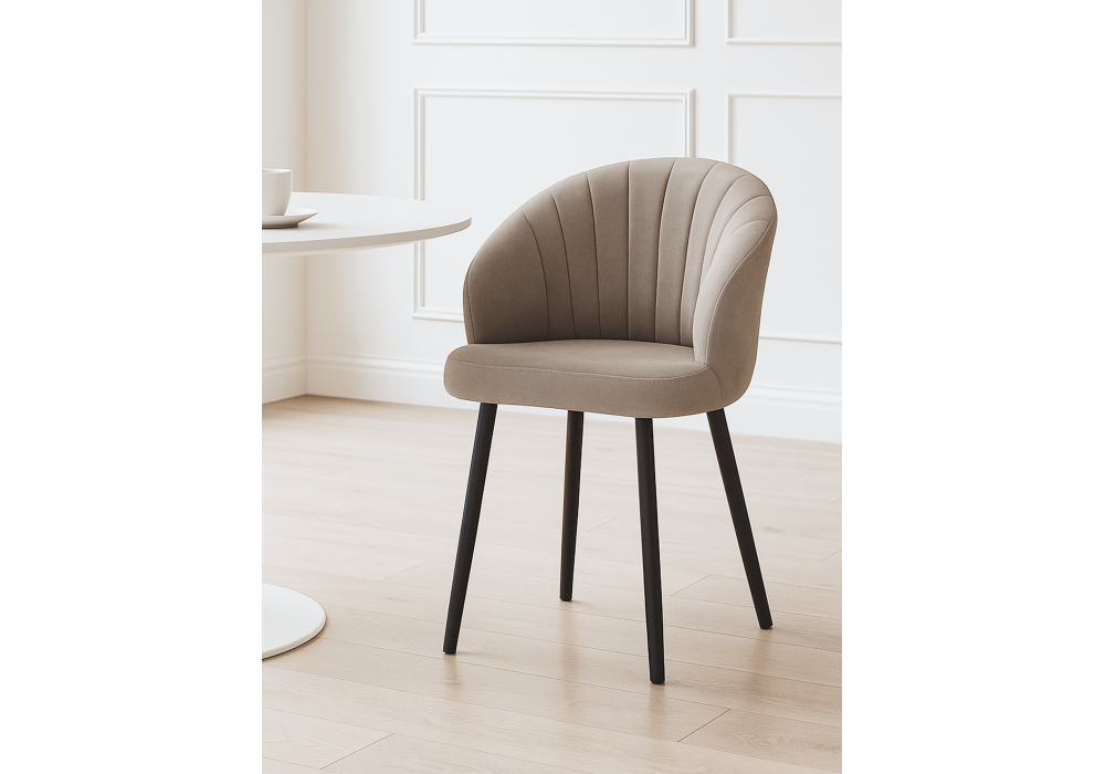 Стул на металлокаркасе Woodville Бэнбу marseille 16 данс, черный, ножки черные