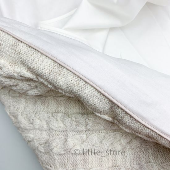 Конверт-одеяло "Косички" жемчужный