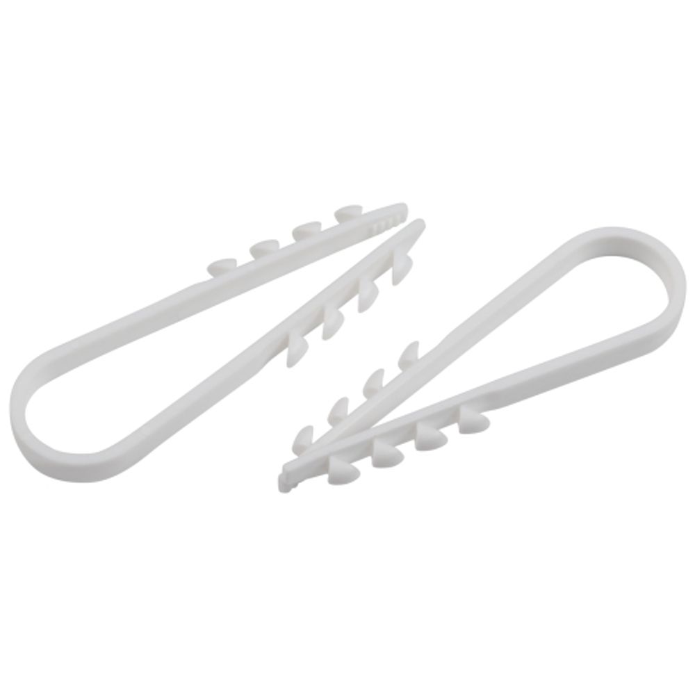 Дюбель хомут ЭРА NO-224-556 для круглого кабеля 5-10 мм белый (10 штук) | Дюбель-хомуты