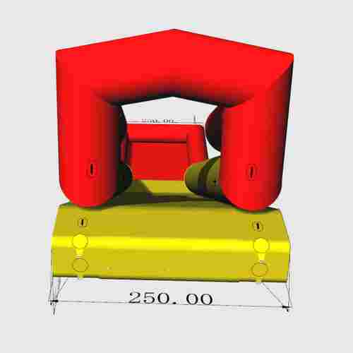 Надувная прямая водная горка для вышки (опоры) «Стрела» с бассейном, 14*2,5*5 м