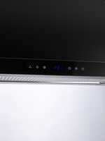 Вытяжка кухонная MACBI Perfa-60G-S/S (BLACK) черный, D150мм, 1200м3/ч, полновстраиваемая, мотор 230Ватт, стекло 60см, сенсорное управление + управление жестами, освещение светодиодное 5W