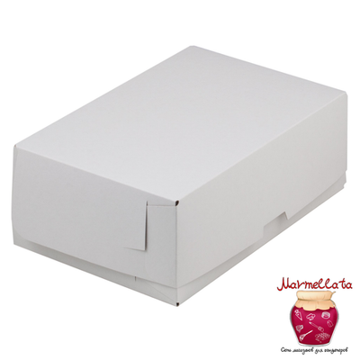 Упаковка для тортов и пирожных без окна 190*130*75 мм, БЕЛАЯ