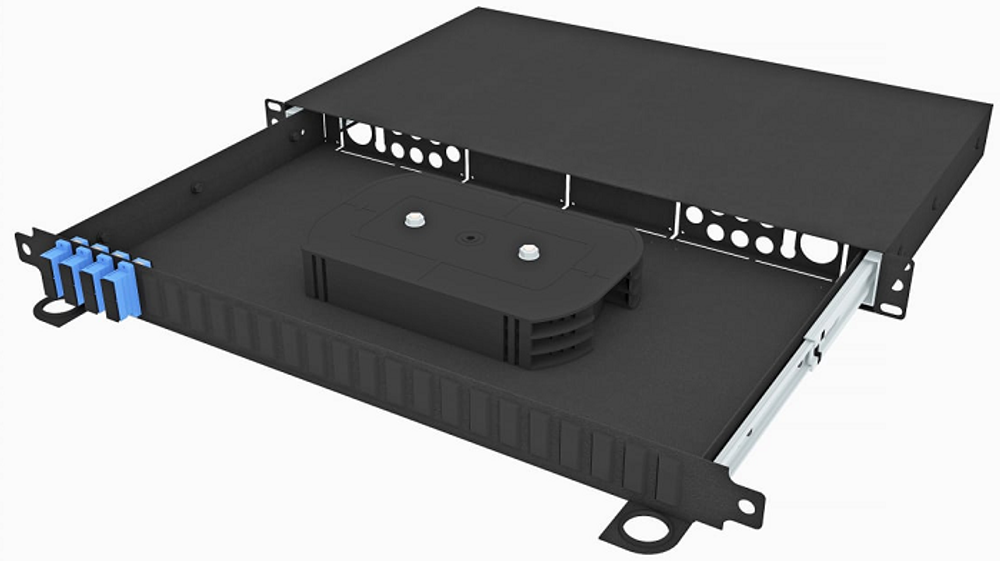 Кросс оптический стоечный  TopLAN КРСв-Top-1U-08SC/U-OS2-BK