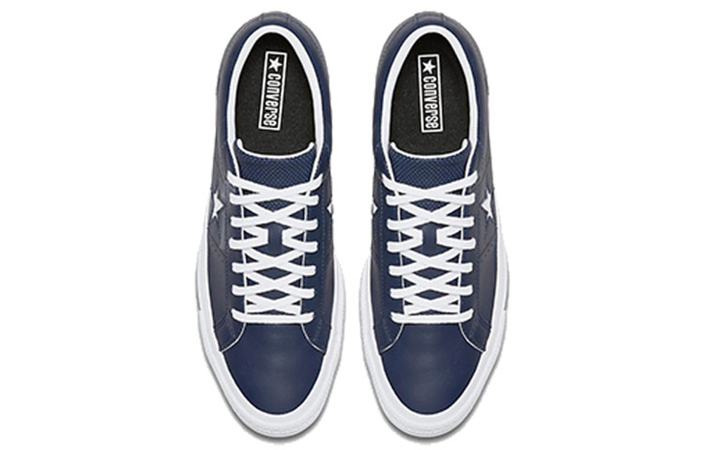 Converse One Star Perforated Leather Low Top Navy