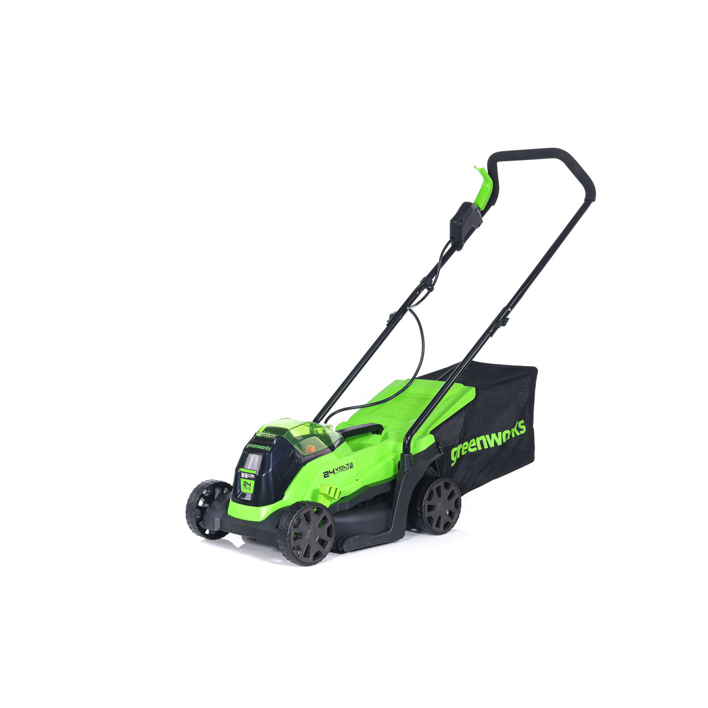 Газонокосилка аккумуляторная Greenworks GD24LM33, 24V, 33 см, бесщеточная, с 1хАКБ 2Ач и ЗУ