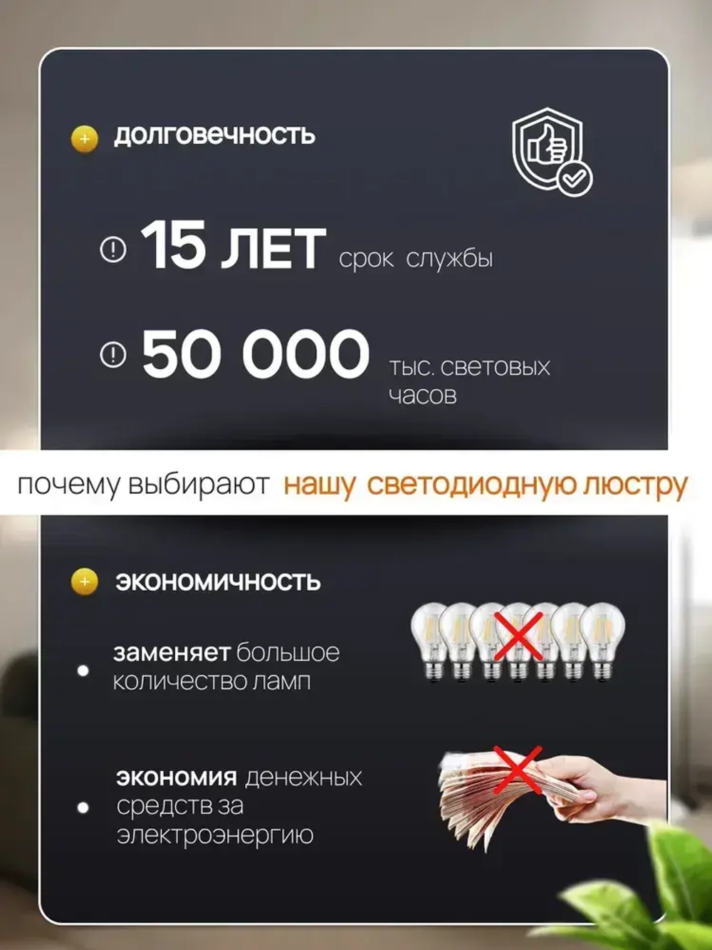 Люстра потолочная светодиодная с пультом 1001/500, люстра в зал 120Вт