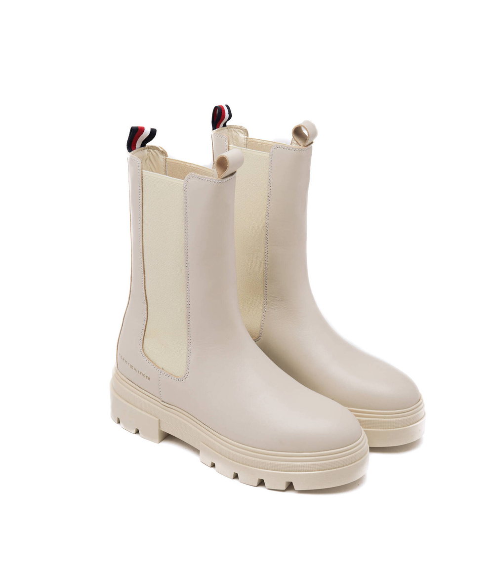 Skórzane stylity MONOCHROMATIC CHELSEA Tommy Hilfiger - бежевый(FW0FW06730)