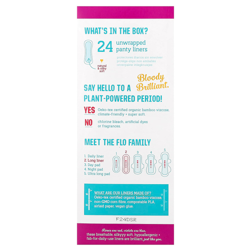 Here We Flo, Длинные лайнеры, без упаковки, легкие, 24 лайнера