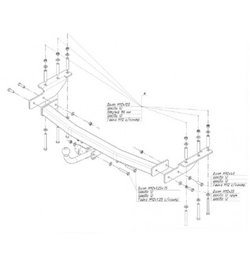 Фаркоп Oris на Hyundai-Road Partner (2008 -)(паспорт и сертификат в комплекте,без электрики) 4245-A