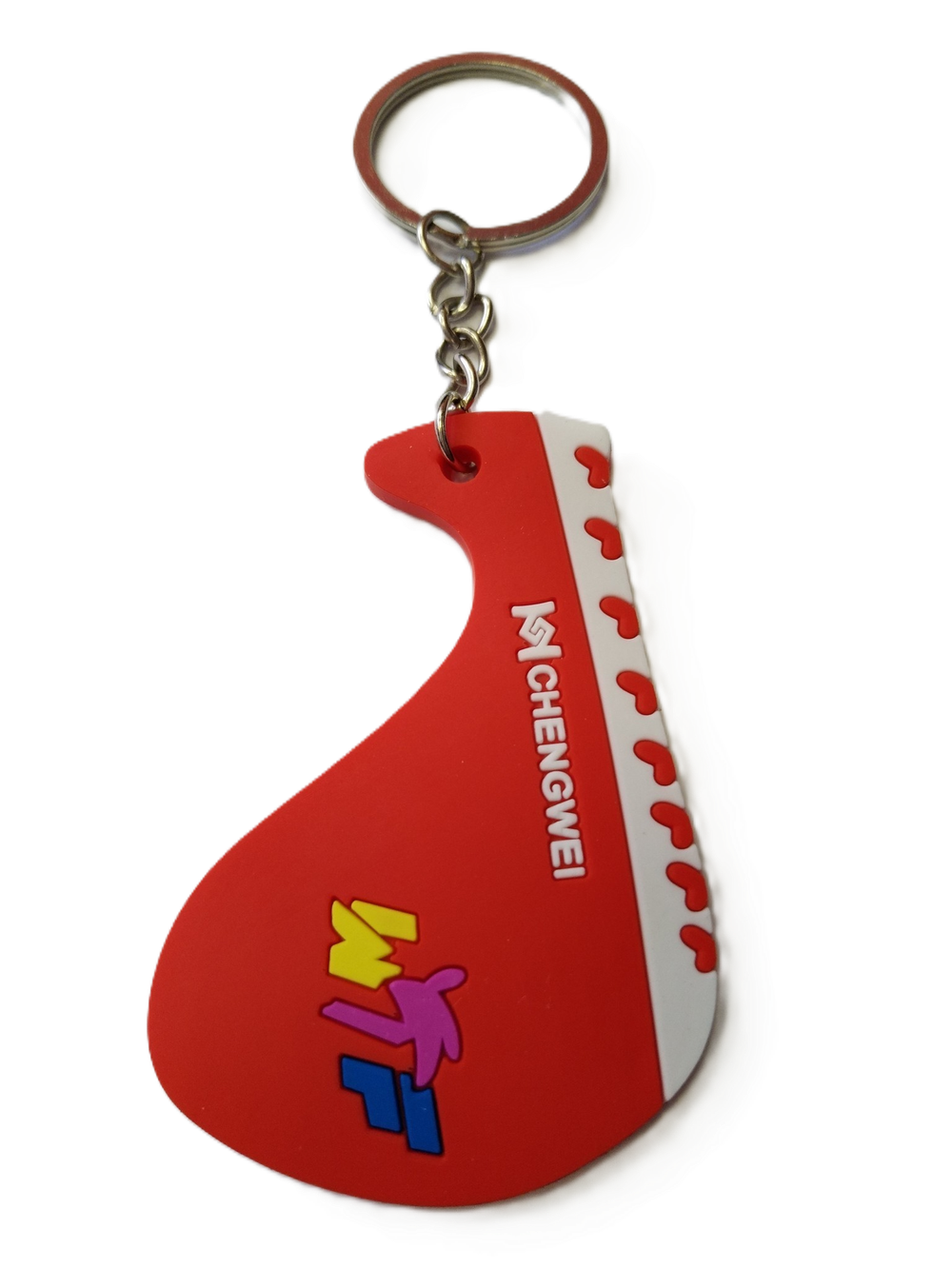 Брелок тхэквондо ракетка красная