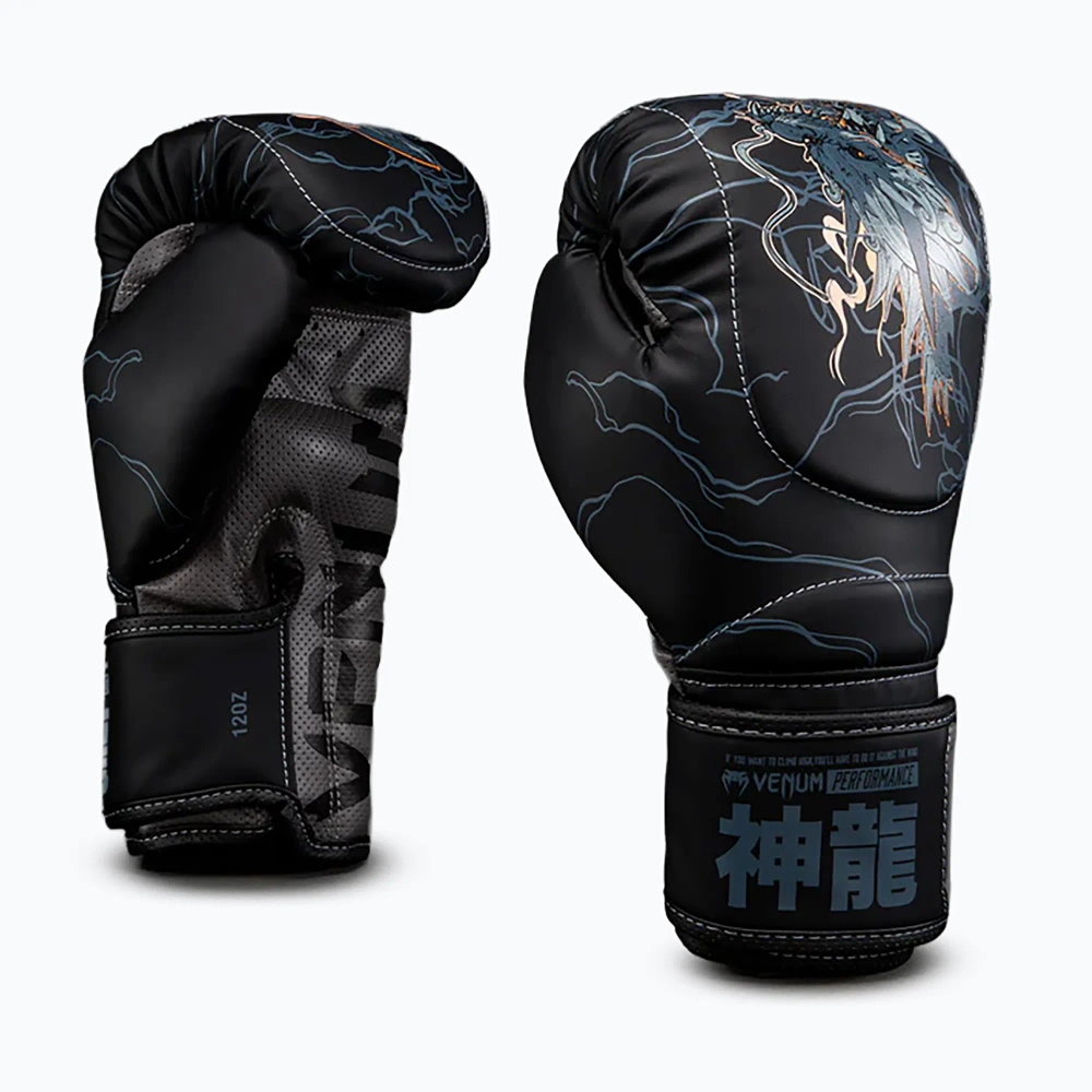 Боксёрские перчатки Venum Thunder Dragon Boxing black/grey/copper