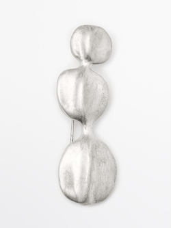 Massimo Dutti Брошь с деталями «Листья», серебряный