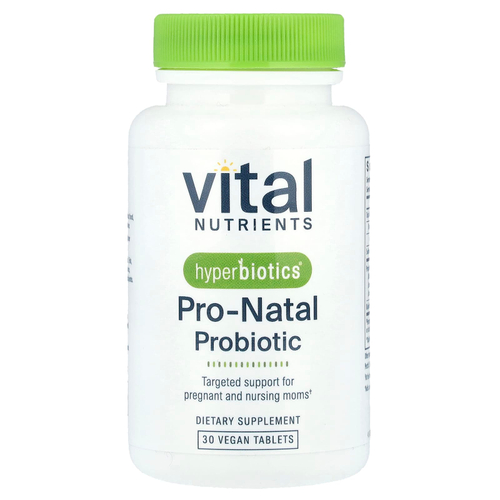 Vital Nutrients, Hyperbiotics®, натальный пробиотик, 30 веганских таблеток